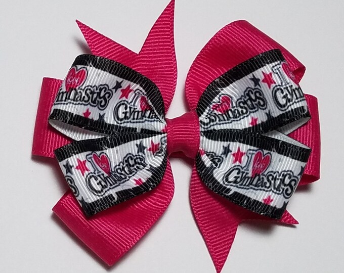 3.5" Gymnastics Hair Bow *You Choose Solid Bow Color*