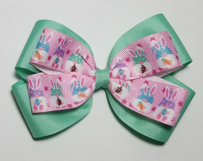 5" Easter Hair Bow *You Choose Solid Bow Color*