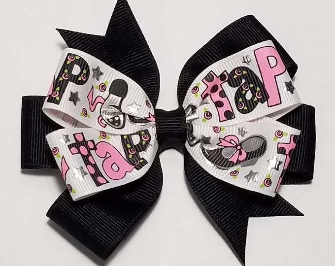 3.5" Tap Dance Hair Bow *You Choose Solid Bow Color*