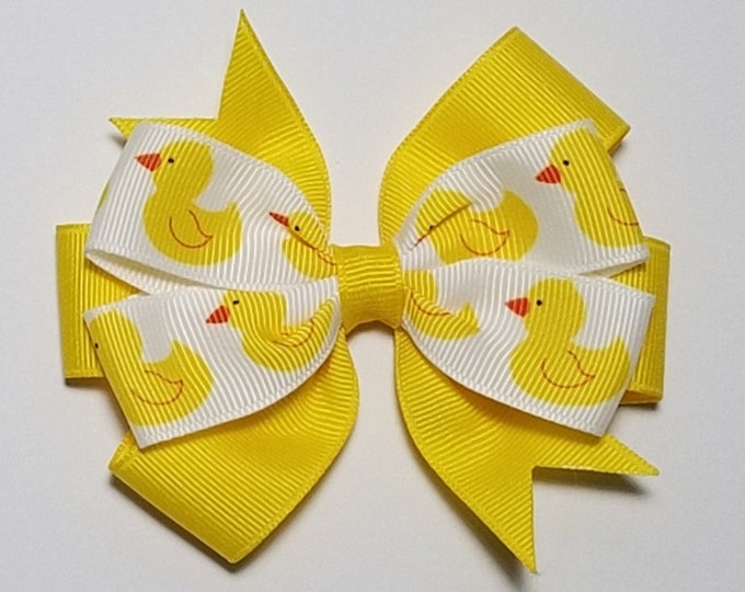3.5" Duck Hair Bow *You Choose Solid Bow Color*