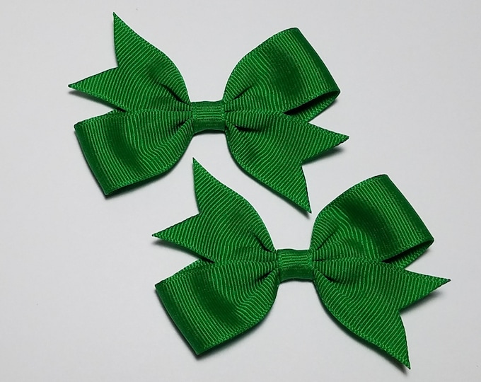 3" Two Loop Pigtail Bow Set *You Choose Color*