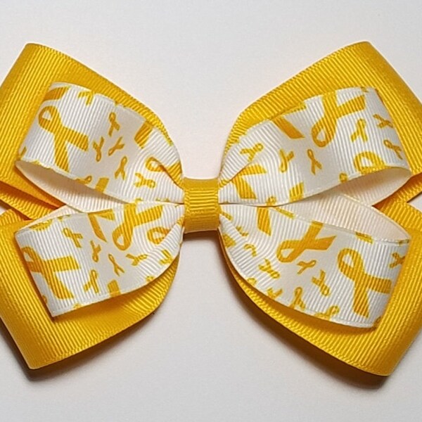 Yellow Hair Bow Etsy