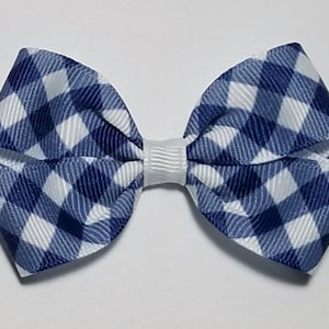 3&quot; Blue Gingham Hair Bow
