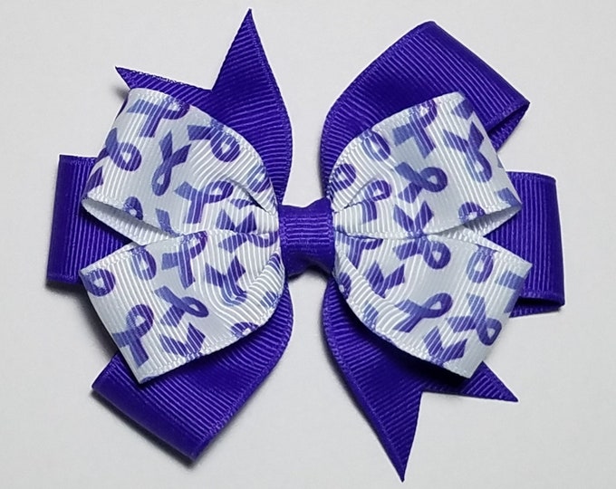 3.5" Periwinkle Purple Awareness Hair Bow