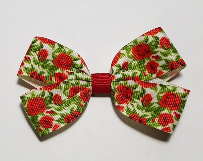 3" Roses Hair Bow