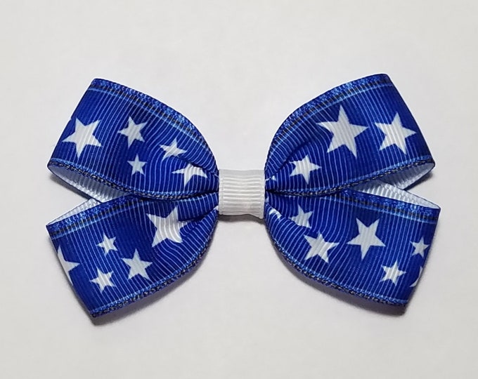 3" Denim Stars Hair Bow *CLEARANCE*