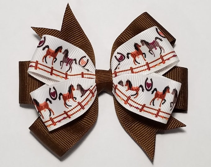 3.5" Horse Hair Bow *You Choose Solid Bow Color*