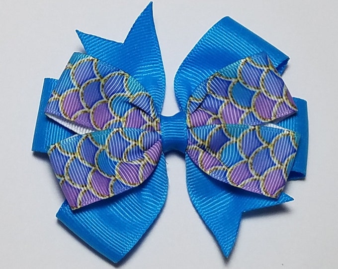 3.5" Mermaid Print Hair Bow *CLEARANCE*