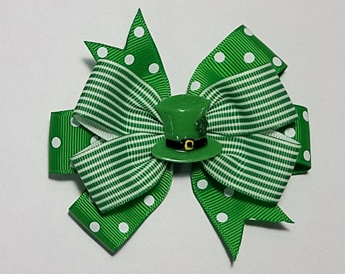 3.5" St. Patrick Leprechaun Hat Hair Bow