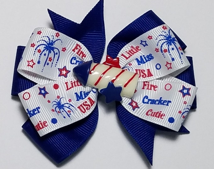 3.5" 4th July Hair Bow