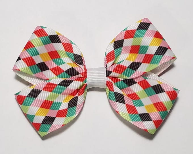 3" Diamond Pattern Hair Bow *CLEARANCE*