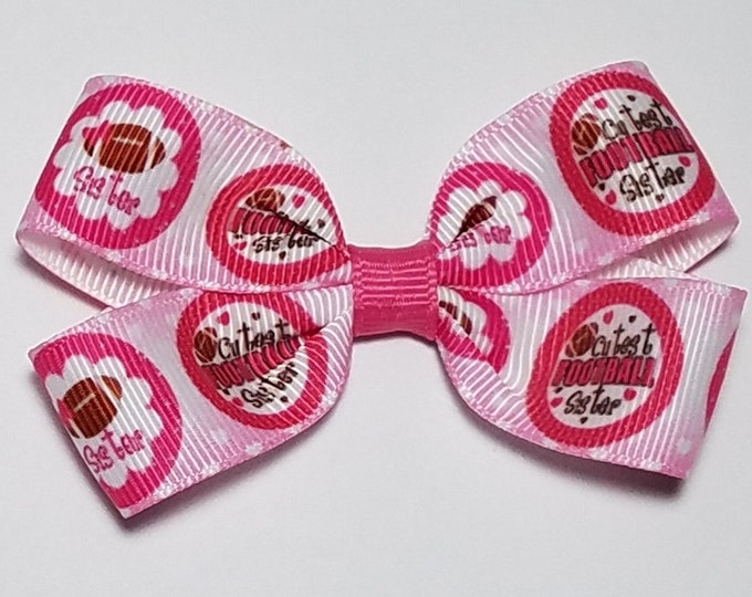 3" Cutest Football Sister Hair Bow *CLEARANCE*