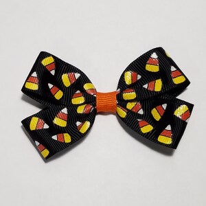 3&quot; Candy Corn Glitter Hair Bow