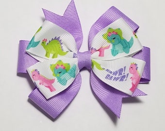 Lazo para el pelo de dinosaurio de 3,5" (puedes elegir el color del lazo)