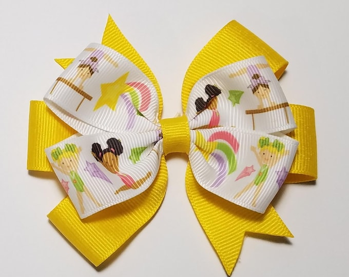 3.5" Tumbling Toddler Hair Bow *You Choose Solid Bow Color*