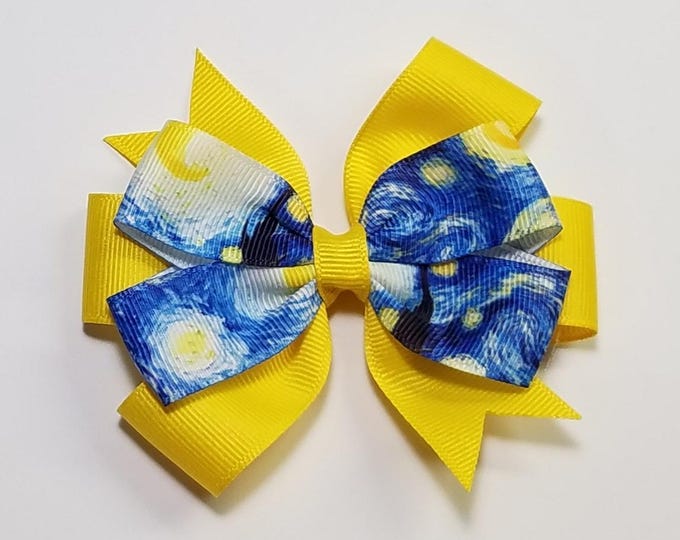 3.5" Starry Night Hair Bow *CLEARANCE*