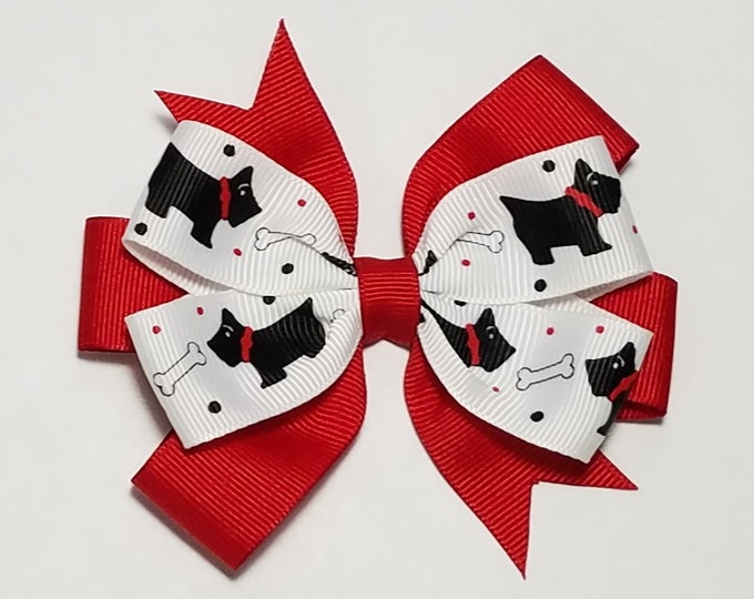 3.5" Puppy Dog Hair Bow *You Choose Solid Bow Color*