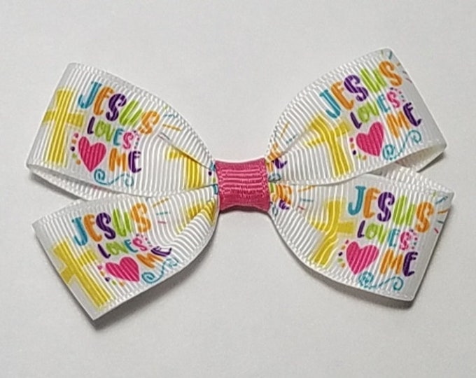 3" Jesus Loves Me Hair Bow