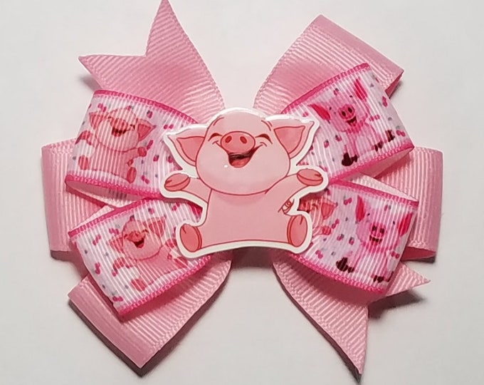 3.5" Pig Hair Bow *You Choose Solid Bow Color*