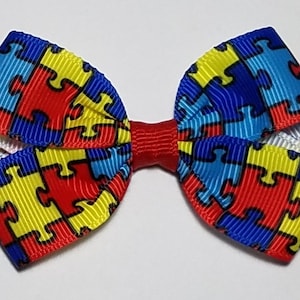 3&quot; Autism Awareness Hair Bow
