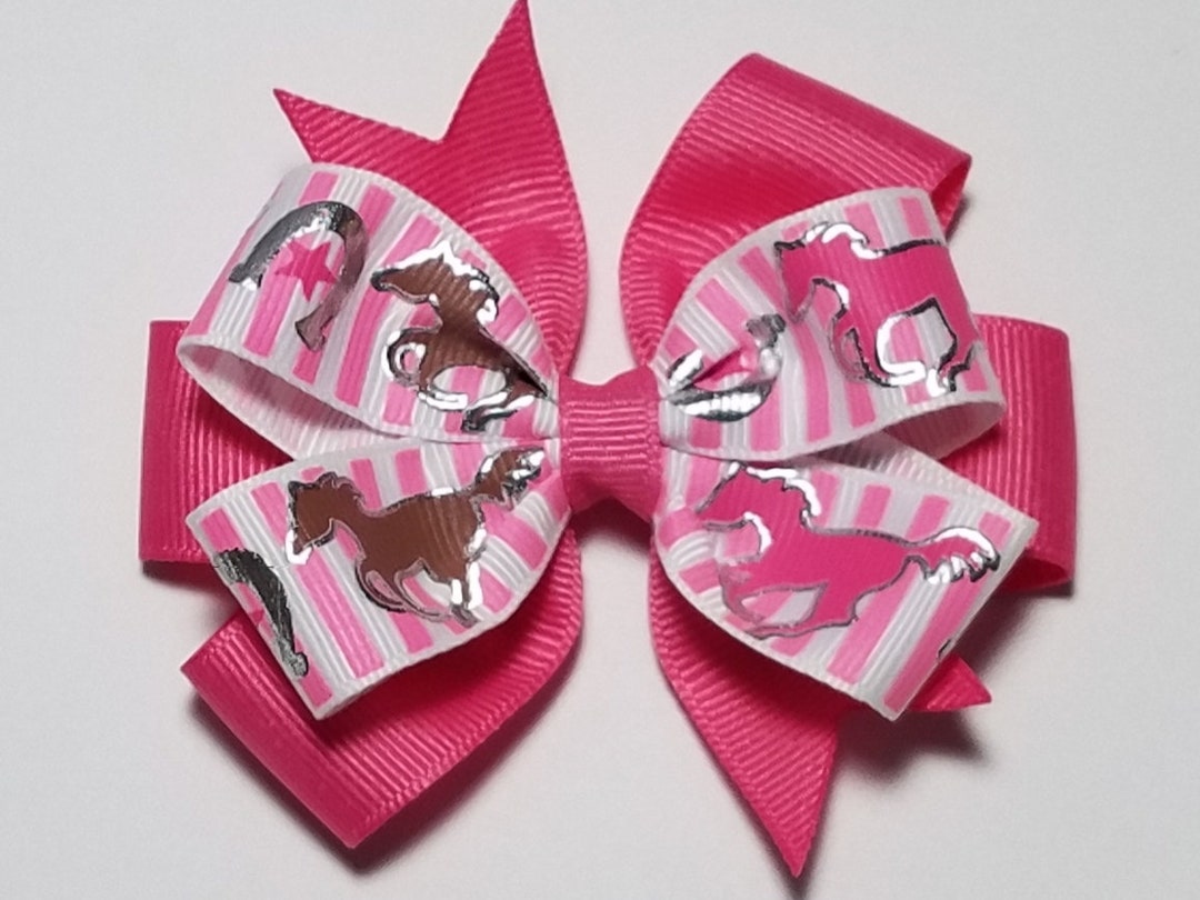 3.5 Horses Hair Bow you Choose Solid Bow Color Etsy UK