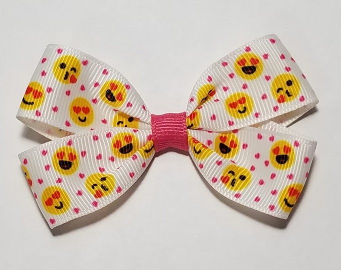 3" Emoji Smiley Face Hair Bow