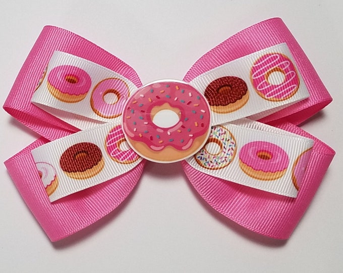 5" Donuts Hair Bow *You Choose Solid Bow Color*
