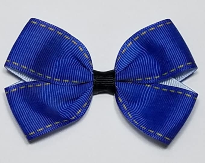 3" Denim Blue Jean Hair Bow *CLEARANCE*