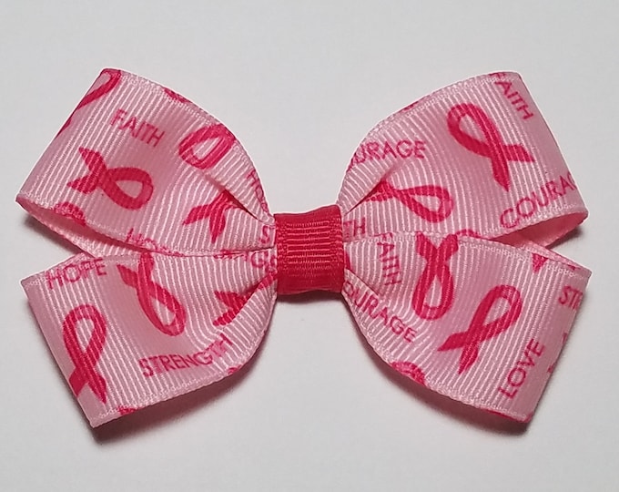 3" Breast Cancer Awareness Hair Bow