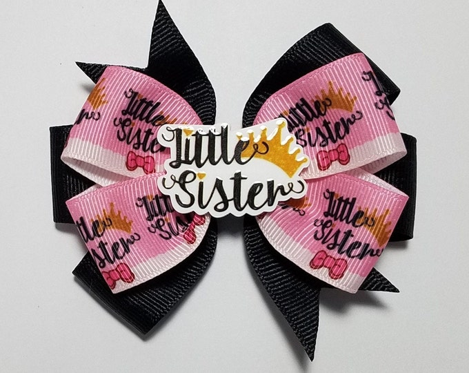 3.5" Little Sister Hair Bow *You Choose Solid Bow Color*
