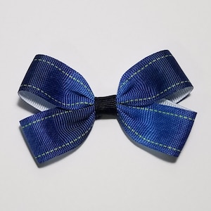 3&quot; Denim Blue Jean Hair Bow *CLEARANCE*