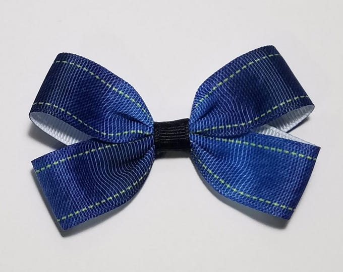 3" Denim Blue Jean Hair Bow *CLEARANCE*