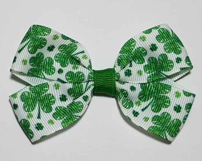 3" Shamrock Clover Hair Bow