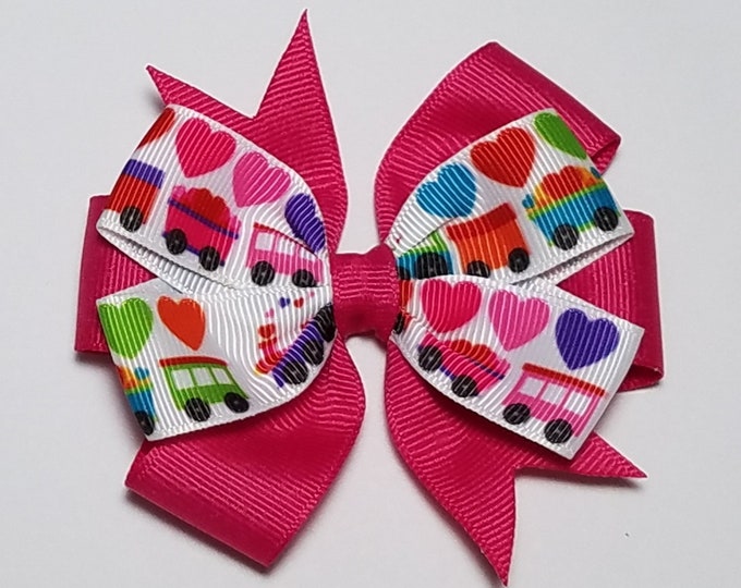 3.5" Train Hair Bow *You Choose Solid Bow Color*