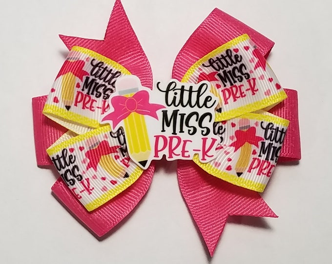 3.5" Pre-K Hair Bow *You Choose Solid Bow Color*