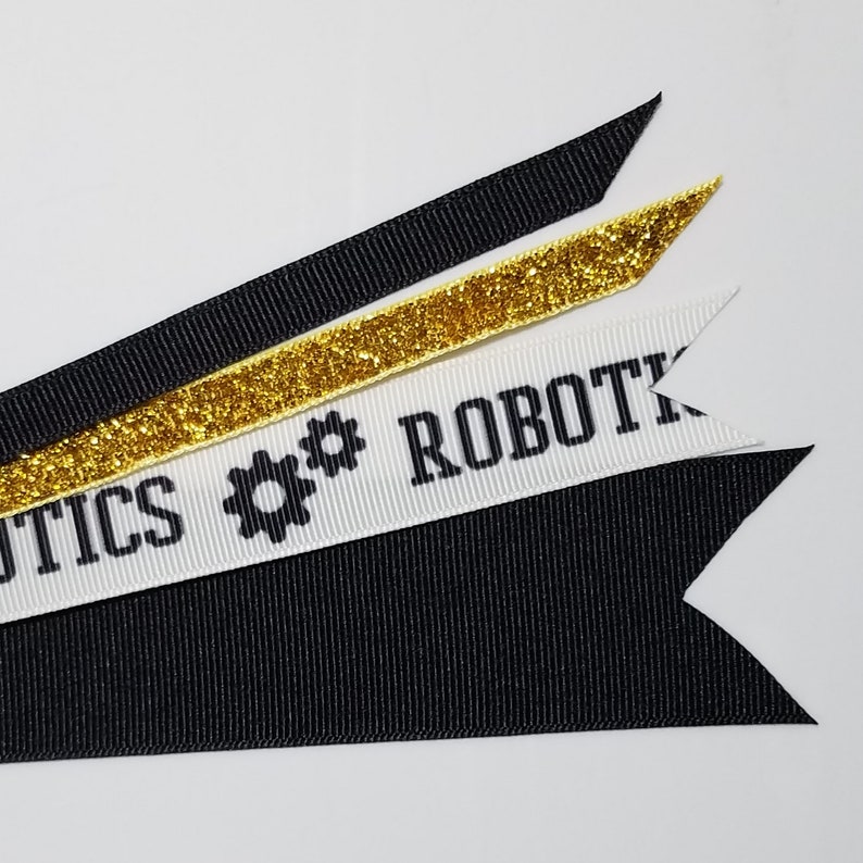 Robotics Ribbon Robotics Ponytail Streamer *you Choose Solid Ribbon Color- Glitter ...
