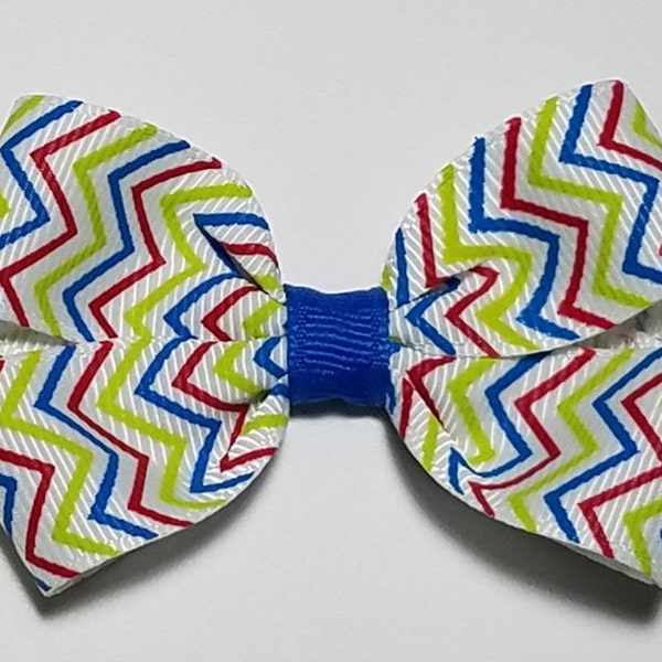 3" Rainbow Chevron Hair Bow *CLEARANCE*