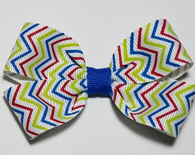 3" Rainbow Chevron Hair Bow *CLEARANCE*