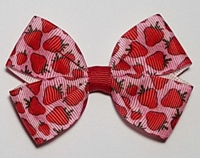 3" Strawberry Hair Bow