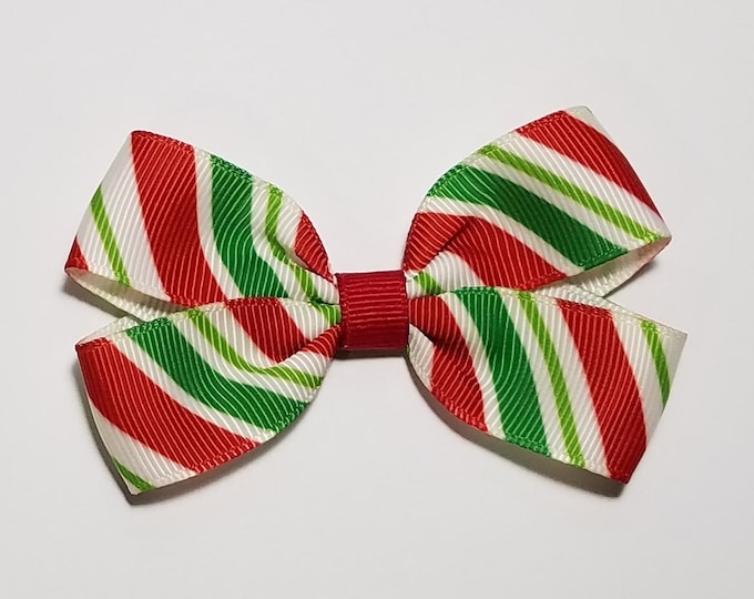 3" Candy Cane Stripe Hair Bow