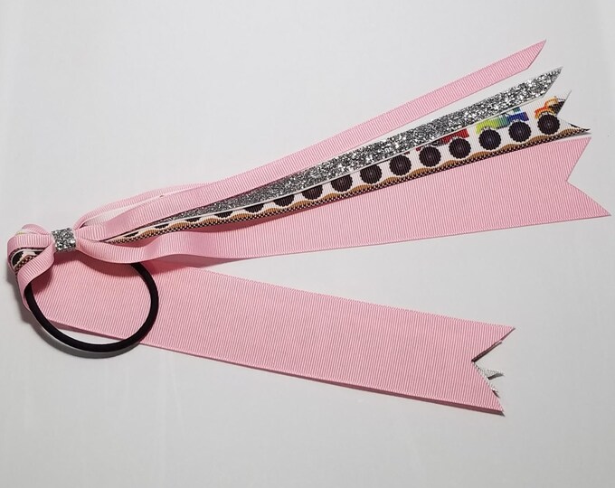 Monster Truck Ponytail Streamer *You Choose Solid Color- Glitter Color & Length*