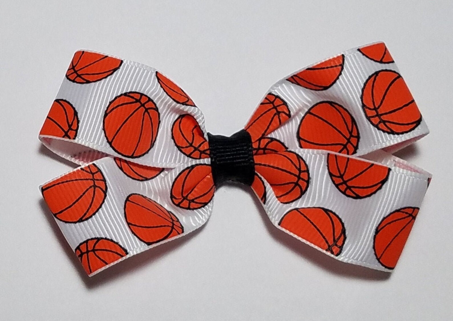 Basketball Hair Bow 3 Basketball Clip Sports Birthday Etsy