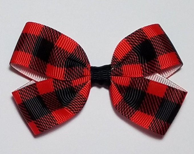 3" Buffalo Plaid Hair Bow