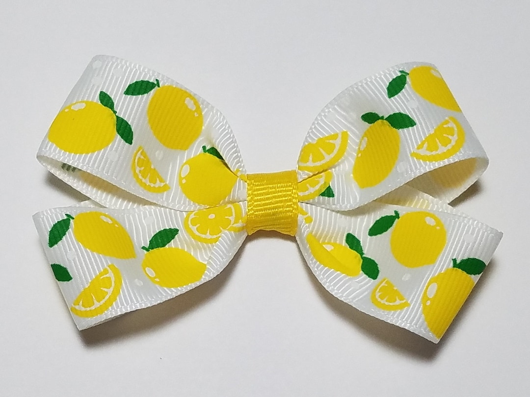 3 Lemon Hair Bow Etsy.de