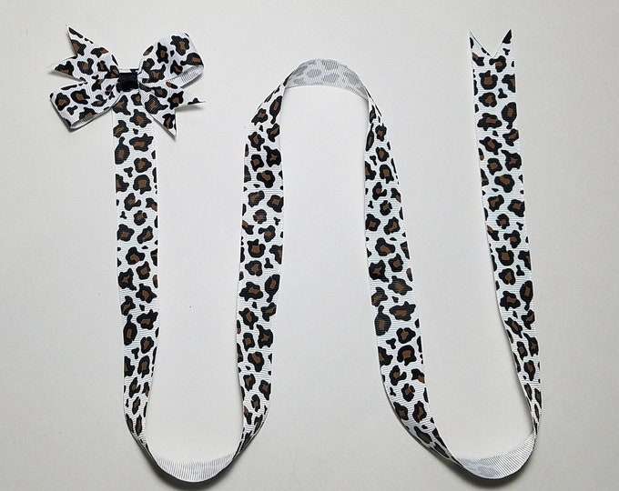 Leopard Ribbon Bow Holder *You Choose Length*
