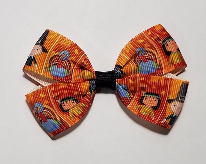 3" Thanksgiving Hair Bow *CLEARANCE*