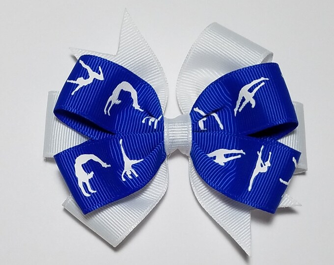 3.5" Gymnastics Hair Bow *You Choose Solid Bow Color*