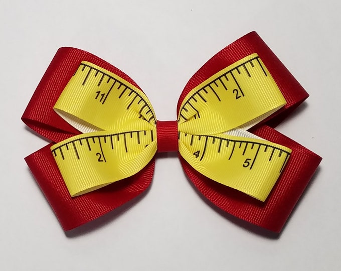 5" Ruler Hair Bow *You Choose Solid Bow Color*