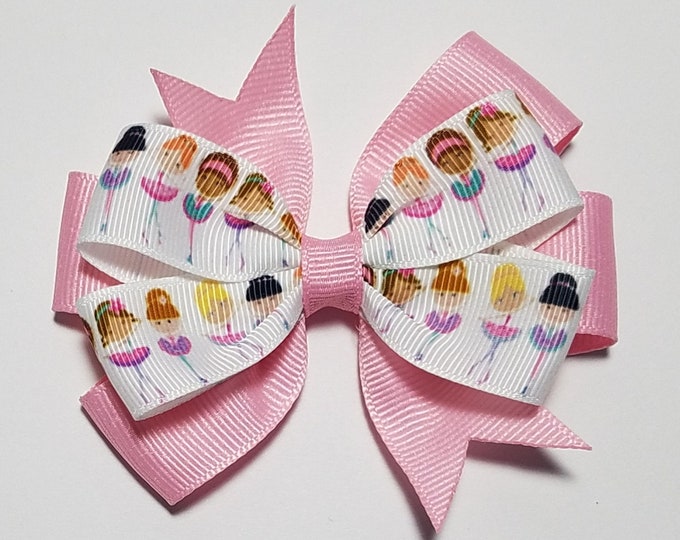 3.5" Ballerina Hair Bow *You Choose Solid Bow Color*