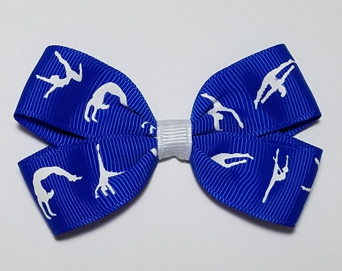 3" Gymnastics Royal Blue Hair Bow